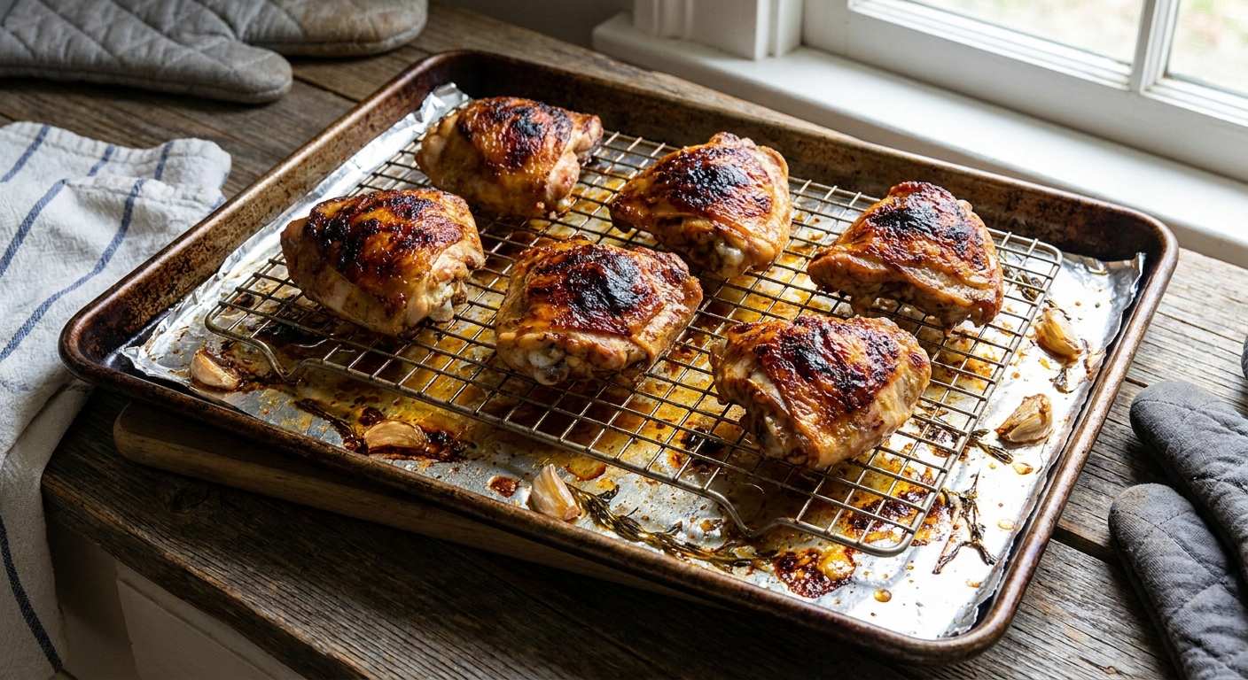 Crispy Oven-Baked Chicken Thighs