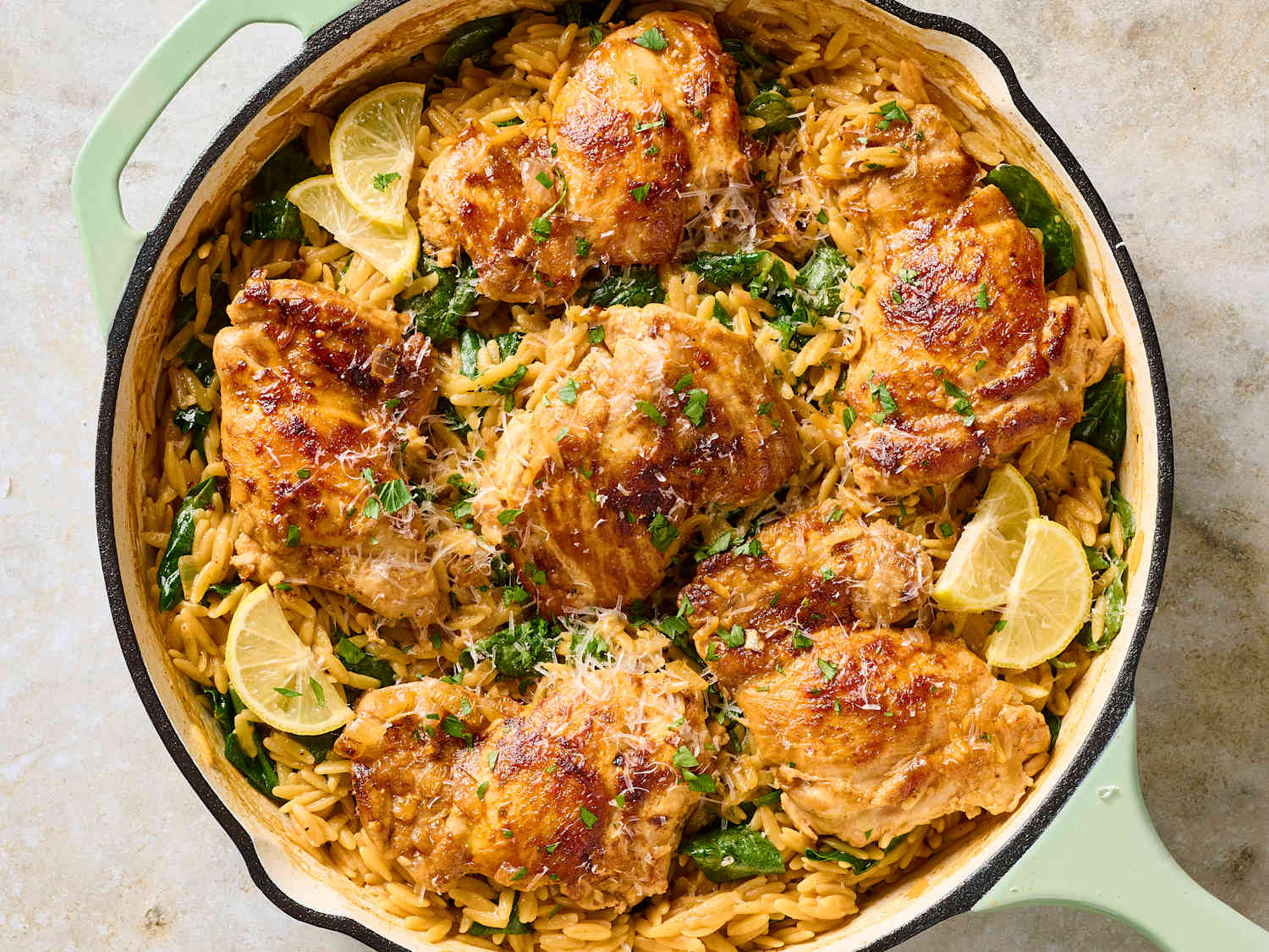Citrus-Kissed Chicken with Creamy Orzo